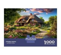 Casa campagna Puzzle 1000 Pezzi Adulti In Orto cottage cartone Resistente,Un Set Di Puzzle A Rompicapo Per Brain Training Puzzle,Ideale Per Arredo Parete,Enigma Del Regalo Di Natale 70x50cm/1000pcs