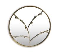 Casa Chic Berkeley specchio da parete, cornice di metallo, rotondo, Ø 80 cm