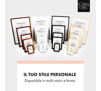 Bristol cornice, lastra di vetro, 25 x 25 cm, con passepartout, in vero legno