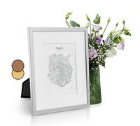 Casa Chic Cornice, Portafoto 27 x 22 cm, Cornici Foto da Parete e da Tavolo per Casa ed Ufficio, Cornice Foto in Vetro e Metallo, Portafoto da Tavolo e Parete a Disposizione Verticale e Orizzontale