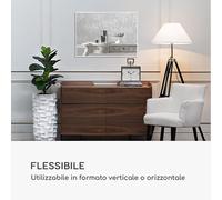 Croxley specchio da parete, cornice di metallo, rettangolare, 70 x 50 cm