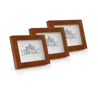 Kenton - Set di 3 cornici, rettangolari, 14 x 9 cm, passepartout, vetro