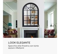 Casa Chic Savile specchio finestra francese, cornice di legno, 120 x 80 cm