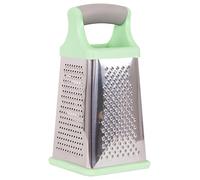 Casa collection Grattugia Quadra 10x10 cm - 4 Lame in Acciaio con Impugnatura in TPR e Base Antiscivolo