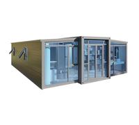 Casa container espandibile configurabile da 6, 9 o 12 metri quadrati, da 1 a 4 camere da letto, struttura in acciaio, dependance pieghevole/studio in giardino