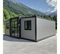 Casa contenitore espandibile da 6 m - Piccola casa pieghevole di fascia alta con 2 camere da letto, soggiorno e bagno completo, ideale per stili di vita nomadi moderni