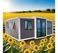Casa contenitore per tutte le stagioni, piccola casa prefabbricata con pareti isolate, ideale per adulti per vivere, resistente al calore, freddo e umidità, adatta per l'uso tutto l'anno