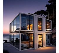 Casa contenitore pieghevole a 2 piani - Piccola casa modulare di lusso con 2-4 camere da letto - Casa portatile prefabbricata completamente attrezzata per adulti, studio o suite per gli ospiti