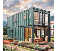 Casa contenitore pieghevole a 2 piani - Piccola casa modulare di lusso con 2-4 camere da letto - Casa portatile prefabbricata completamente attrezzata per adulti, studio o suite per gli ospiti