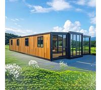 Casa contenitore sostenibile off-grid per la casa, 7,6 m/9,2 m/10,2 m, cialda ecologica pronta per il solare con raccolta dell'acqua piovana per vivere in mare e in montagna