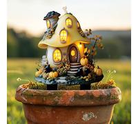 Casa dei funghi incantati in acrilico, decorazione da giardino per interni ed esterni, idea regalo per ornamenti in vaso di fiori e abbellimento del paesaggio, adatto per cortili e prato