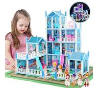Casa dei Sogni con Bambola e Luci,Regalo Bambina 3-7 Anni Giocattoli,Casa delle Bambole Giocattoli per Ragazze
