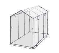 Casa del cane trasparente all'aperto Casa del gatto，Pianta impermeabile chiara copertura serra in plastica，Con porta a cerniera rotolante(70.8inx31.4inx33.8in)