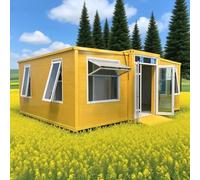 Casa del contenitore espandibile 30FT/40FT Prefab Outdoor Pieghevole Piccola Casa Ufficio Struttura in acciaio Living Camping Cabina Facile da installare per il giardino di emergenza Riparo portatile