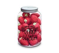 CASA DEL DOLCE Barattolo XXL Fragole, Marshmallow dalla Forma e Sapore di Fragola 500 g, Soffice e Delizioso, Made in Italy, Idee Regalo per Compleanni e Feste