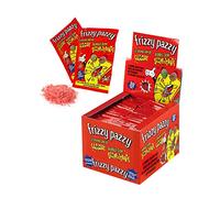 CASA DEL DOLCE Frizzy Pazzy Fragola, Bustine da 7 g, Display da 50 Pezzi, Bubble Gum Scoppiettatante, Made in Italy, Idea Regalo per Compleanni e Feste