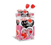 CASA DEL DOLCE Lecca Cuore Piccolo, Lecca Lecca a Forma di Cuore, Gusto Ciliegia, Box da 200 Pezzi, Incartati Singolarmente, Made in Italy, Senza Lattosio, Senza Glutine, Idee Regalo per Feste