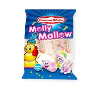CASA DEL DOLCE Molly Mallow Striato Rosa, Marshmallow Sfuso, Busta da 1 Kg, Ideale per Feste di Compleanno, Senza Lattosio e Gluten Free