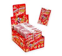 CASA DEL DOLCE Piedi Pazzi con Polvere Frizzante Effervescente, Lecca Lecca al Gusto Ciliegia, Box da 40 Pezzi Incartati Singolarmente, Senza Glutine, Senza lattosio, Ideale per Feste di Compleanno