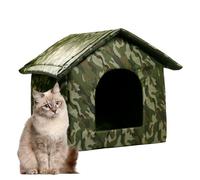 Casa del gatto,Casa per cuccioli impermeabile | Cuscino pieghevole per animali | da compagnia, interno ed esterno, resistente alle intemperie, offrendo una casa di gatto selvatico all'aperto sicura per cha