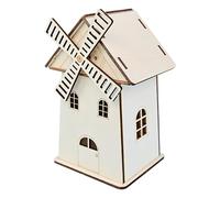 Casa Del Mulino A Solare - Kit Artigianale Per La Costruzione Di Modelli, Ornamento Creativo Per Decorazioni In Legno, Giochi Di Apprendimento Per Giocattoli STEM | Per Mostre Di Gabinett