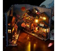 Casa delle bambole ad angolo fatto a mano con luci Camera creativa