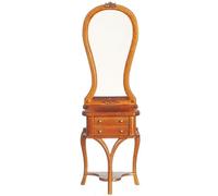 Casa Delle Bambole Art Déco Toletta & Specchio JBM Noce Cameretta Mobili 1:12