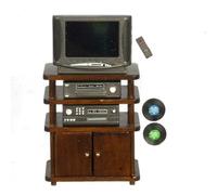 Casa Delle Bambole Centro Di Intrattenimento TV Stand In Noce Per Soggiorno