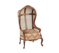 Casa Delle Bambole Dorato Bastone Schienale Medievale Porter Sedia JBM Mobili