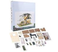 Casa delle bambole fai-da-te in miniatura Romantica casa delle bambole da giardino in legno Costruzione di mobili 3D