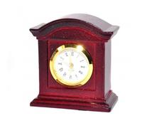 Casa Delle Bambole Funzionante Orologio da Mensola Mogano Legno Miniatura Living