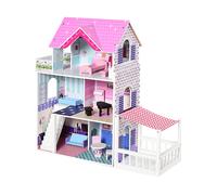 CASA DELLE BAMBOLE HOMCOM 3 Piani, 12 Accessori
