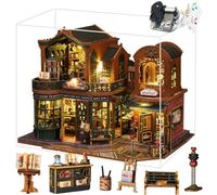 Casa delle bambole in miniatura, fai da te in legno 3D, mini kit fatto a mano, Tiny House Building Kit Music Movement per gli amanti del regalo (con cappuccio antipolvere)