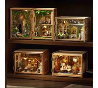 Casa delle bambole in miniatura fai-da-te Puzzle 3D Piccola casa Assemblaggio Modello di edificio Kit Giocattoli Casa con illuminazione di mobili Artigianato in legno Regali
