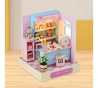 Casa delle bambole in miniatura in legno fai-da-te, puzzle 3D, modello di casa