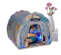 Casa delle bambole in Miniatura: Modello di casa in Miniatura, Modello di tunnel Marino da Scrivania | Modello Stabile a Tunnel Marino con Mobili a luce LED, decorazione artistica in Miniatura