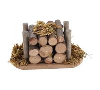 Casa delle bambole in miniatura per casetta delle bambole, set da gioco per legna da ardere, in legno naturale e muschio secco, accessori da cucina in miniatura, inventario nostalgico della casa delle