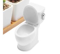 Casa delle bambole in miniatura - Piccola WC per casa delle bambole con suono realistico, dettagliati per mobili per casa delle bambole | Mini modello da bagno per casa delle bambole