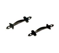 Casa delle bambole in miniatura set di 2 tiranti per porte in peltro