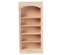 Casa Delle Bambole Legno Grezzo Libreria 5 Scaffale Grezzo Mobili IN Miniatura