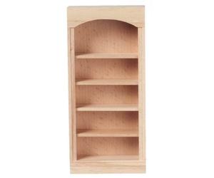 Casa Delle Bambole Legno Grezzo Libreria 5 Scaffale Grezzo Mobili IN Miniatura