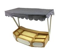 Casa Delle Bambole Mercato Struttura Tenda Blu A Righe Kit Mercato Di Natale