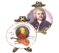 Casa Delle Bambole Mozart & Bach Piatti Ornamento Miniatura Reutter Porcellana