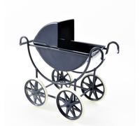 Casa Delle Bambole Navale E Bianca Carrozzina 1:12 Scala Mobili Da Asilo D'epoca