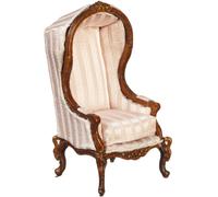 Casa Delle Bambole Rosa Chiaro Medievale Porter Sedia 1:24 Mezza Pollici JBM IN