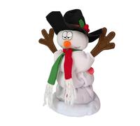 Casa delle bambole Santa Natale peluche bambole cantano canzoni inglesi Santa giocattoli per bambini e belle carrozzine in legno (bianco, 31 x 26 x 18 cm)