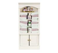 Casa Delle Bambole Scaffale con Rosa Accessori Miniatura Bagno Mobili 1:12
