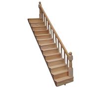 Casa Delle Bambole Scala In Miniatura Non Verniciato di Legno Scala Stair Passo con Corrimano 1: 12 Dollhouse Destra Sinistra Corrimano Ornamenti Mobili per La Casa di Bambola