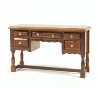 Casa delle Bambole Toeletta Rovere Scuro Miniatura Scala 1:12 Arredo Camera