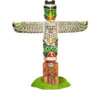 Casa Delle Bambole Totem Pole Statua Nativa Americana Miniatura Ornamento 1:12